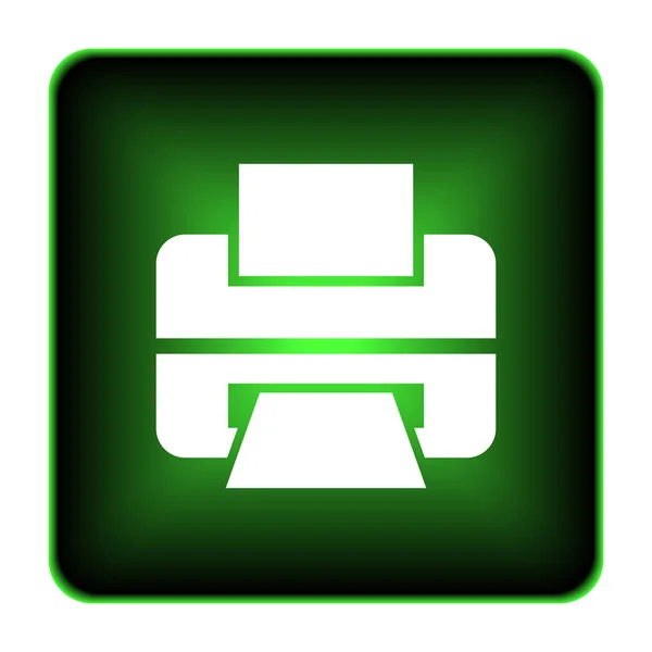 Icono Impresora Botón Internet Sobre Fondo Blanco —  Fotos de Stock