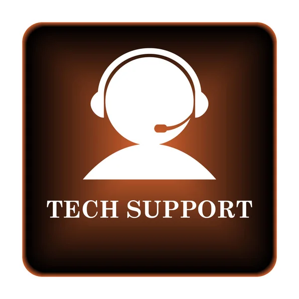 Tech Support Ikoontje Internet Knop Witte Achtergrond — Stockfoto