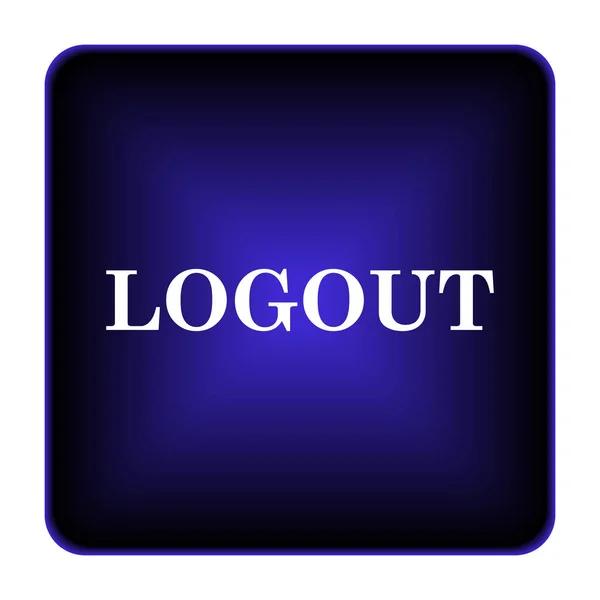 Logout Pictogram Internet Knop Witte Achtergrond — Stockfoto