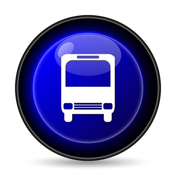 Otobüs Simgesi Beyaz Arka Plan Üzerinde Internet Düğmesi — Stok fotoğraf