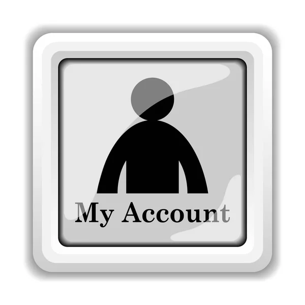 Mijn Account Pictogram Internet Knop Witte Achtergrond — Stockfoto