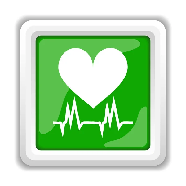 Heart Icon Internet Button White Background — Stock Photo, Image