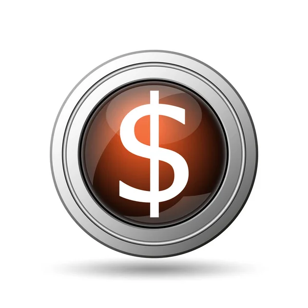 Dollar Symbol Internet Taste Auf Weißem Hintergrund — Stockfoto