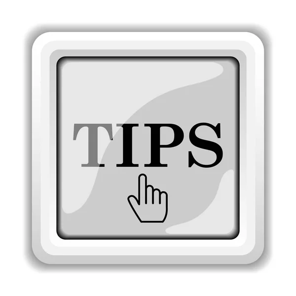 Tips Icon Internet Button White Background — Stock Photo, Image