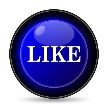 Simge gibi. Beyaz arka plan üzerinde Internet düğmesi