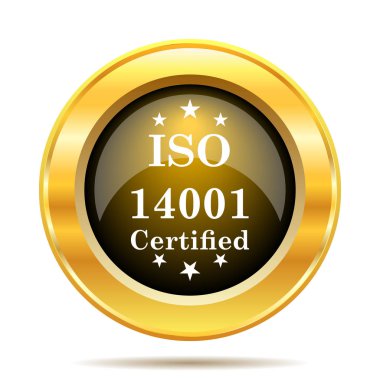 ISO14001 simgesi. Beyaz arka plan üzerinde Internet düğmesi