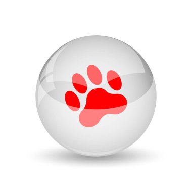 Pençe yazdırma simgesi. Beyaz arka plan üzerinde Internet düğmesi