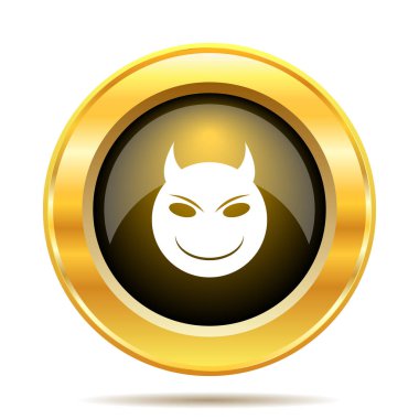 Kötü simgesi. Beyaz arka plan üzerinde Internet düğmesi