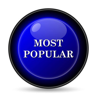 En popüler simgesi. Beyaz arka plan üzerinde Internet düğmesi