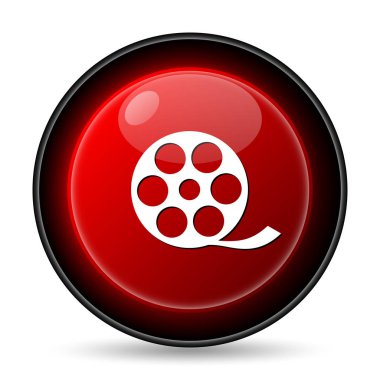 Video simgesi. Beyaz arka plan üzerinde Internet düğmesi