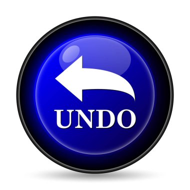 Simgesini geri almak. Beyaz arka plan üzerinde Internet düğmesi