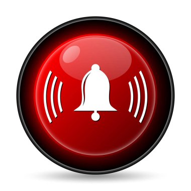 Zil simgesini. Beyaz arka plan üzerinde Internet düğmesi