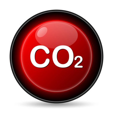 CO2 simgesi. Beyaz arka plan üzerinde Internet düğmesi