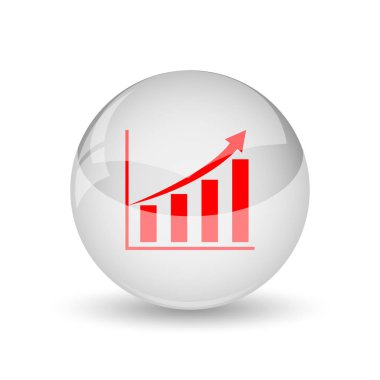Grafik simgesini. Beyaz arka plan üzerinde Internet düğmesi