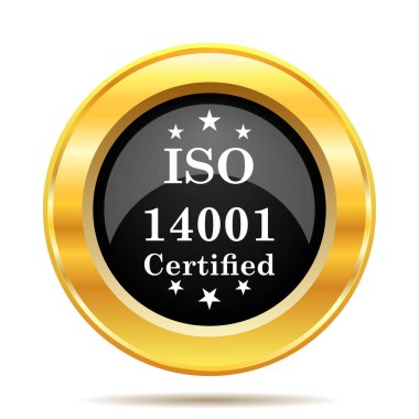 ISO14001 simgesi. Beyaz arka plan üzerinde Internet düğmesi