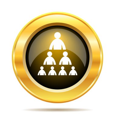 Kuruluş grafiği ile insanlar kutsal kişilerin resmi. Beyaz arka plan üzerinde Internet düğmesi