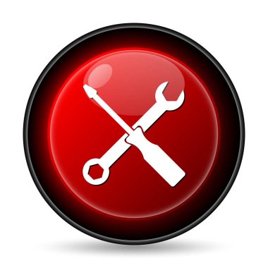 Araçlar simgesi. Beyaz arka plan üzerinde Internet düğmesi