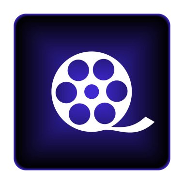 Video simgesi. Beyaz arka plan üzerinde Internet düğmesi