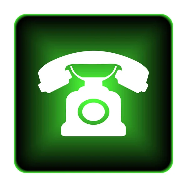 Ícone Telefone Botão Internet Fundo Branco — Fotografia de Stock