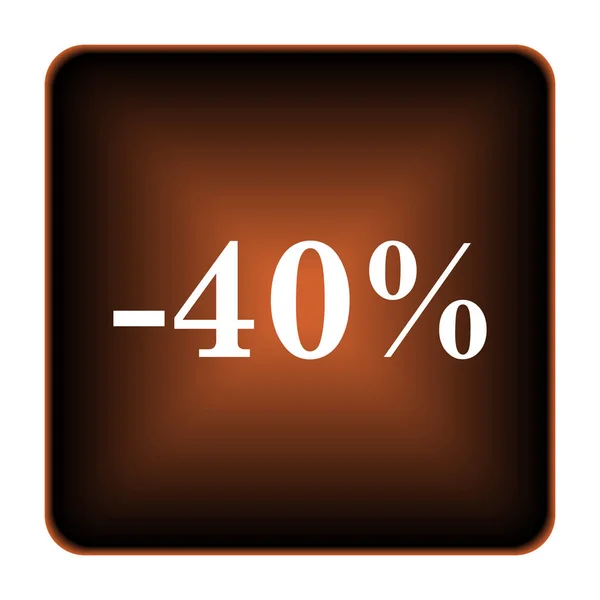 40 por ciento icono de descuento —  Fotos de Stock