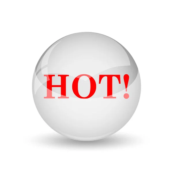 Hot Icon Internet Button White Background — Stock Photo, Image