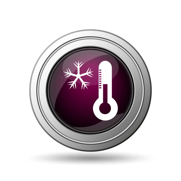 Snowflake with thermometer icon — Stock Photo, Image