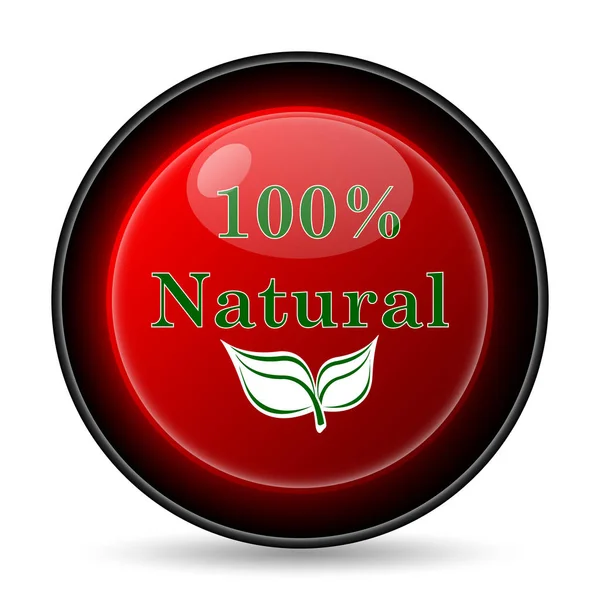 100% naturalny ikona — Zdjęcie stockowe