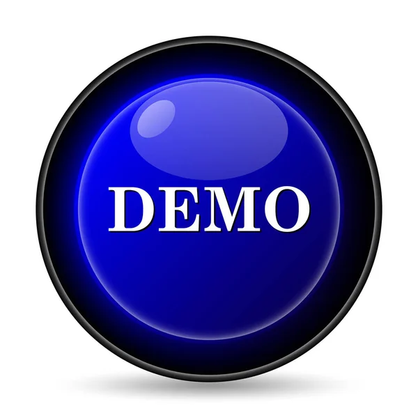 Demo Icon Internet Button White Background — Stock Photo, Image