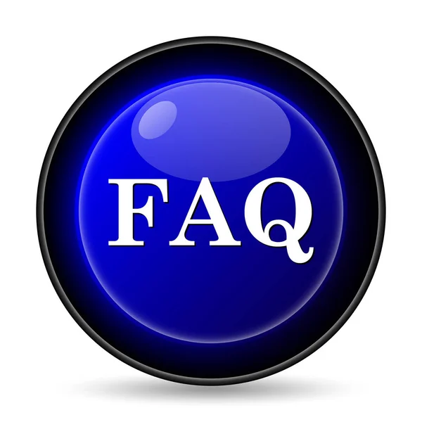 Faq Icon Internet Button White Background — Stock Photo, Image