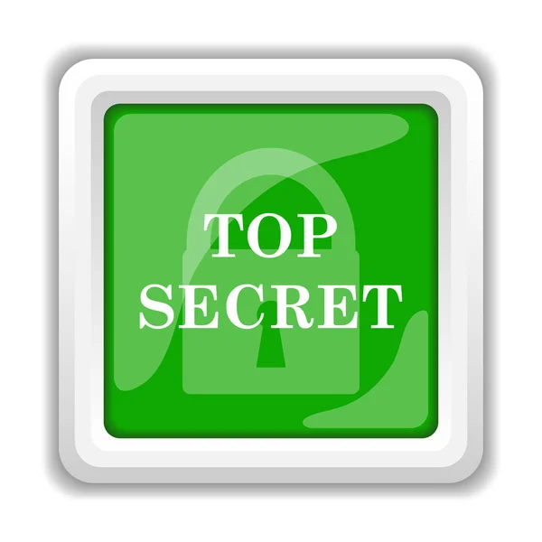 Icona Top Secret Pulsante Internet Sfondo Bianco — Foto Stock