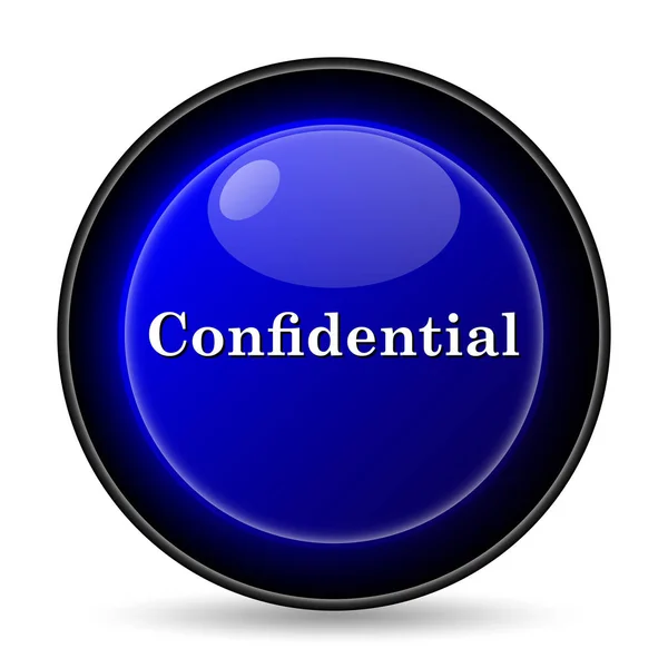 Confidential Icon Internet Button White Background — Stock Photo, Image