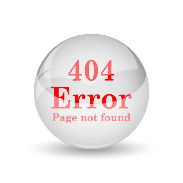 404 Icona Errore Pulsante Internet Sfondo Bianco — Foto Stock