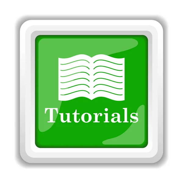 Tutorials Ikonen Internet Knappen Vit Bakgrund — Stockfoto