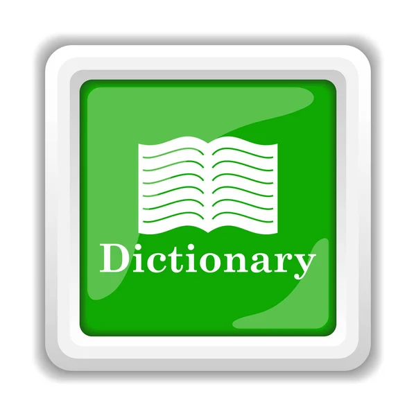 Dictionary Icon Internet Button White Background — Stock Photo, Image