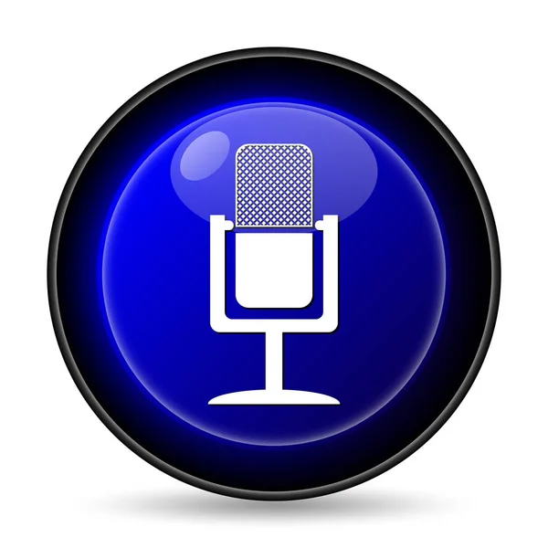 Icône Microphone Bouton Internet Sur Fond Blanc — Photo