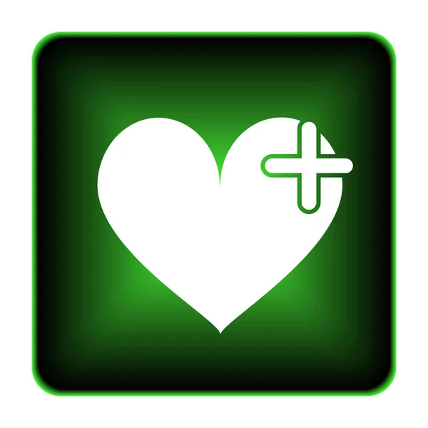 Serce z krzyża ikona — Zdjęcie stockowe