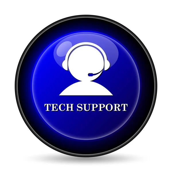 Ikona Pomocy Technicznej Przycisk Internet Białym Tle — Zdjęcie stockowe
