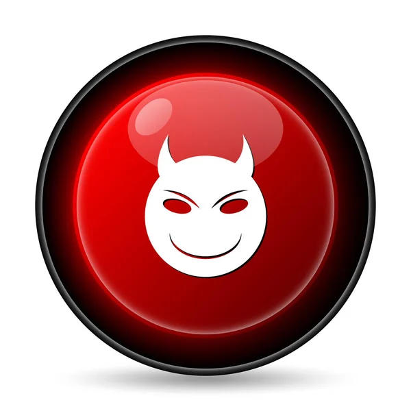 Evil Icon Internet Button White Background — Stock Photo, Image