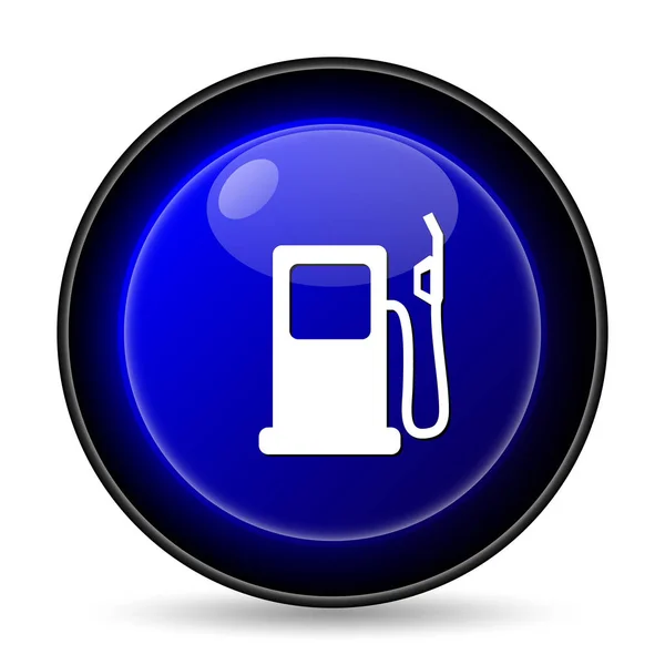 气体泵图标 白色背景上的互联网按钮 — 图库照片
