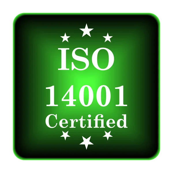 Iso14001 白色背景上的互联网按钮 — 图库照片