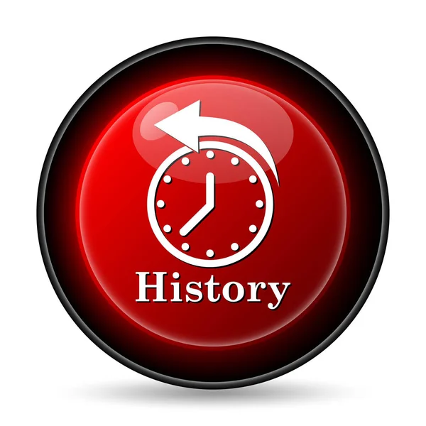 History Icon Internet Button White Background — Stock Photo, Image