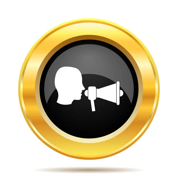 Megaphone Icon Internet Button White Background — Stock Photo, Image