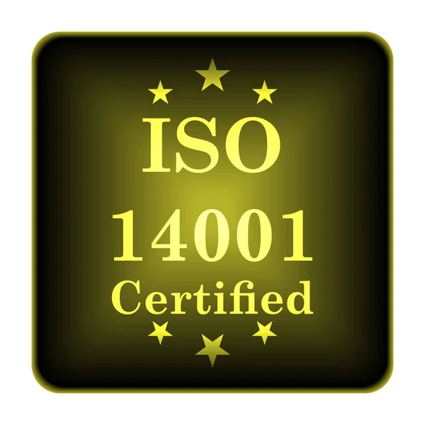 Iso14001 認証取得のアイコン — ストック写真