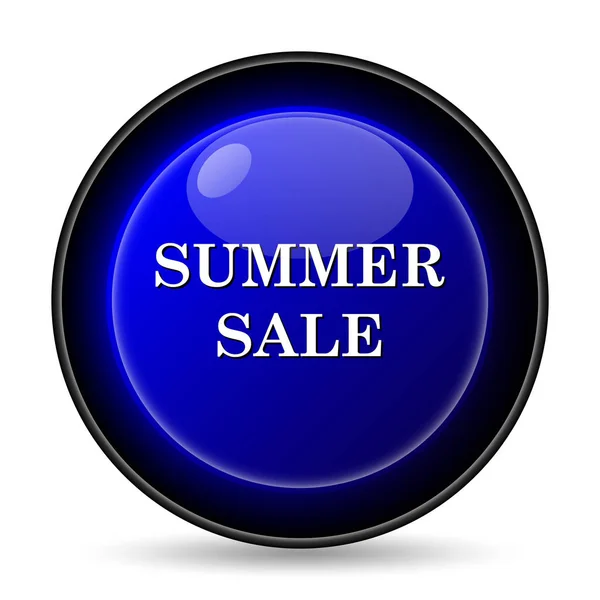 Summer Sale Icon Internet Button White Background — Stock Photo, Image