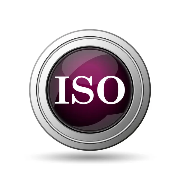 Icona Iso Pulsante Internet Sfondo Bianco — Foto Stock