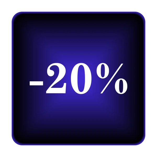 20 percentenkorting pictogram — Stockfoto