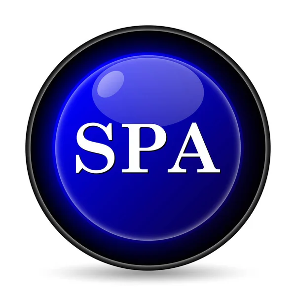 Icona Della Spa Pulsante Internet Sfondo Bianco — Foto Stock