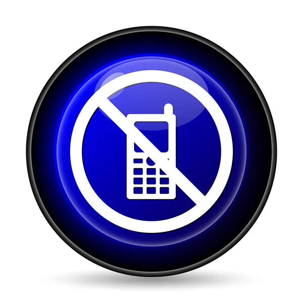 Handy Eingeschränktes Symbol Internet Taste Auf Weißem Hintergrund — Stockfoto