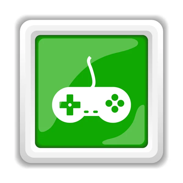 Gamepad Pictogram Internet Knop Witte Achtergrond — Stockfoto