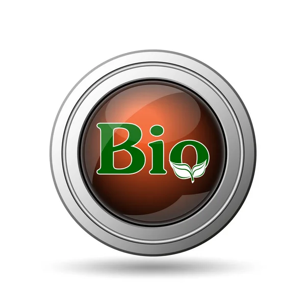 Bio Icon Internet Button White Background — Stock Photo, Image